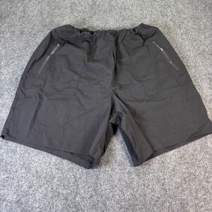 Athleta Trekkie North Shorts Womens 22 Black Ripstop Hiking Cargo Elastic Waist